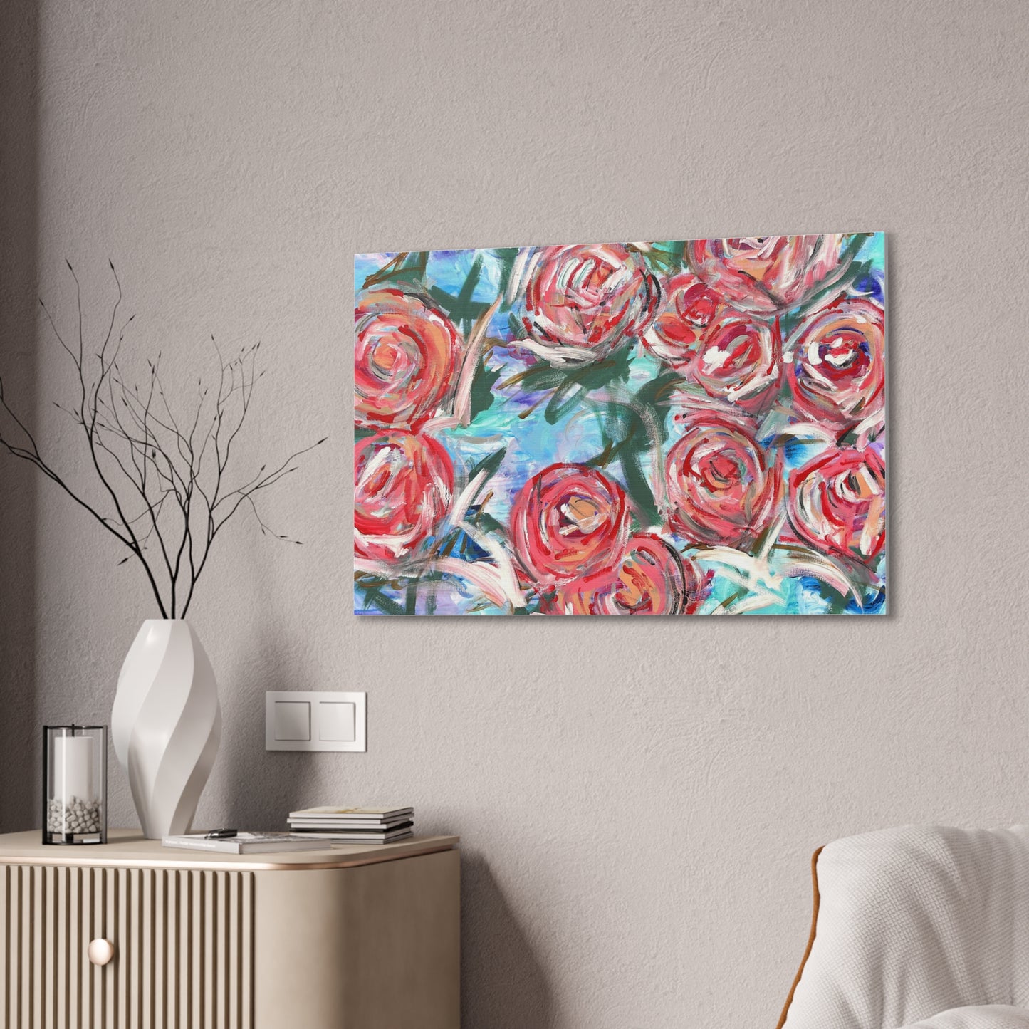 Floral Rose Garden Canvas