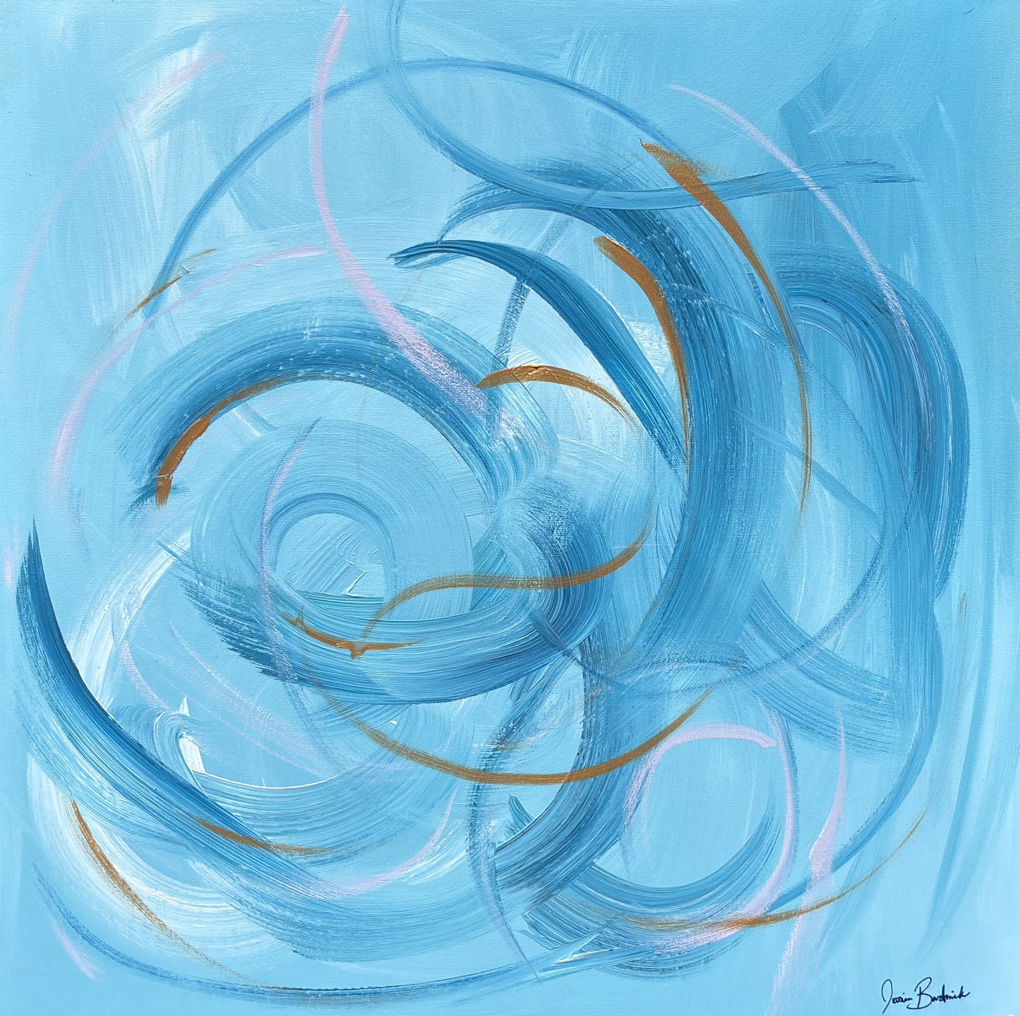 Om - Original Abstract Acrylic on 36 x36 inch Canvas