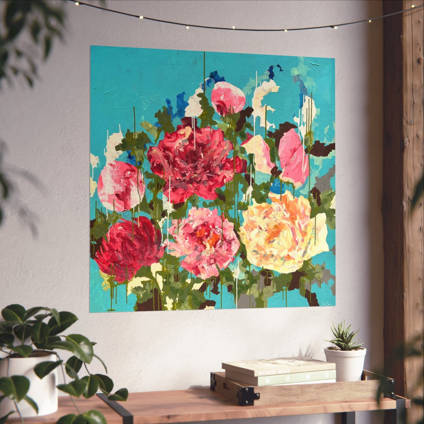 Vibrant Peony Bloom Fine Art Poster — Floral Wall Art Print