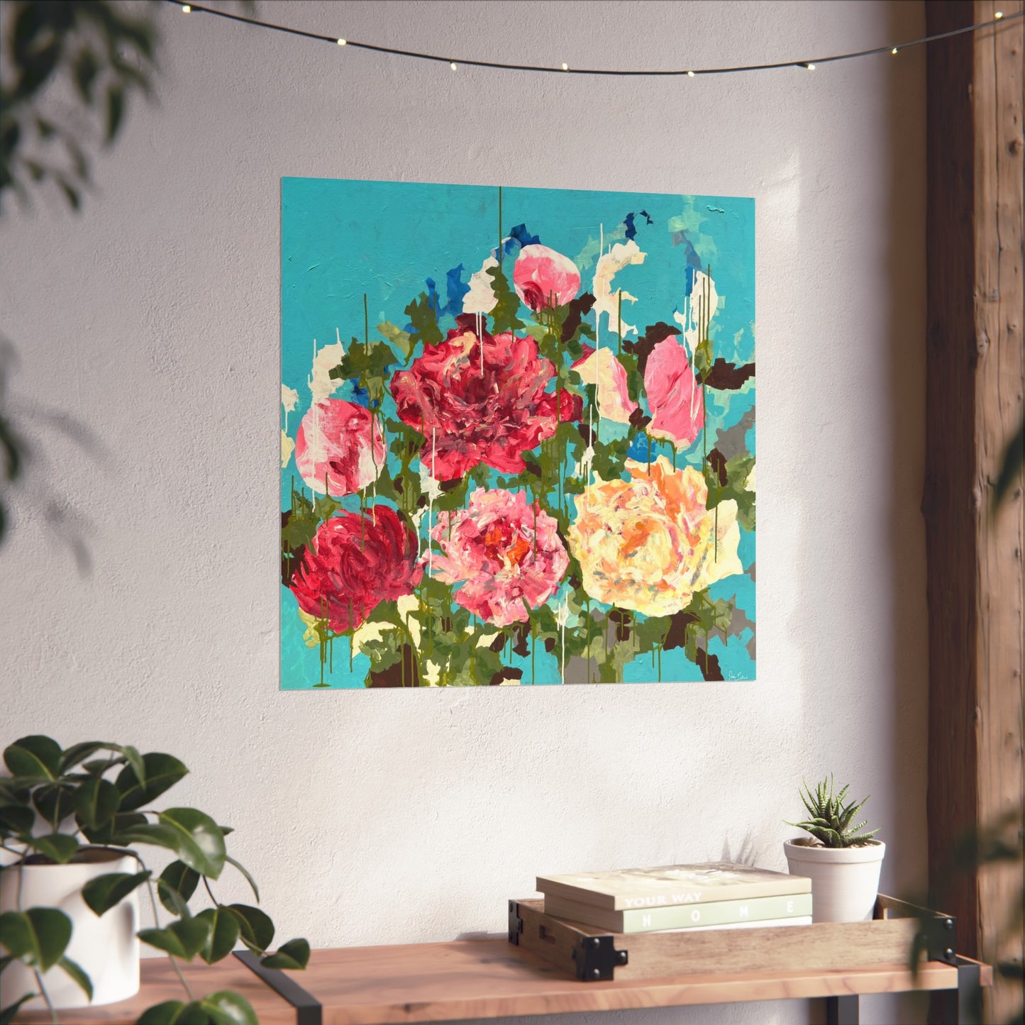 Vibrant Peony Bloom Fine Art Poster — Floral Wall Art Print