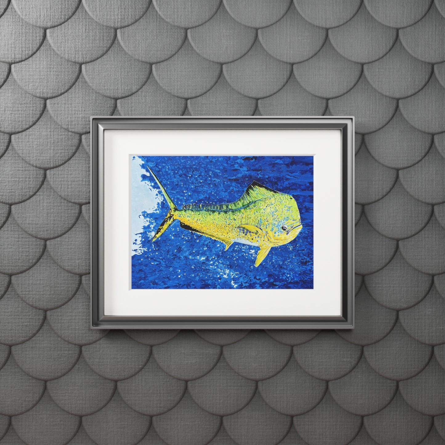 Mahi Mahi Coastal Fine Art Print with Passepartout Mat