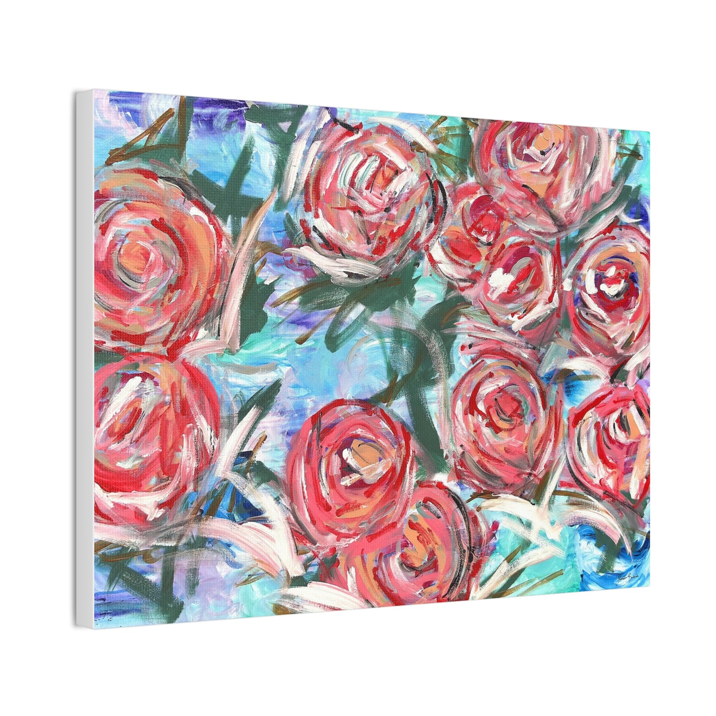 Floral Rose Garden Canvas