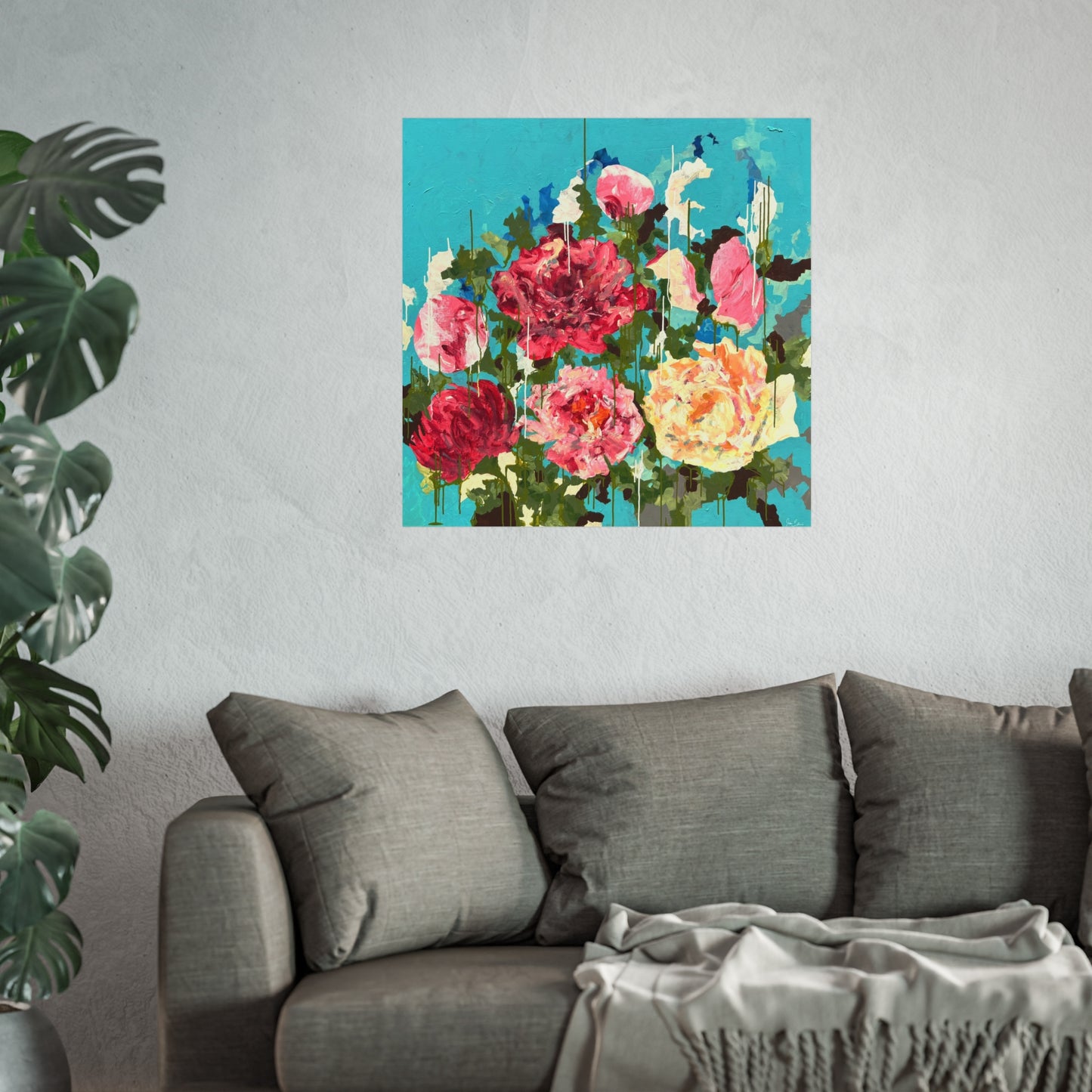Vibrant Peony Bloom Fine Art Poster — Floral Wall Art Print