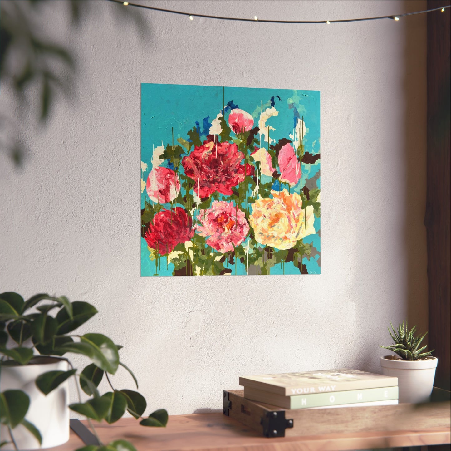 Vibrant Peony Bloom Fine Art Poster — Floral Wall Art Print