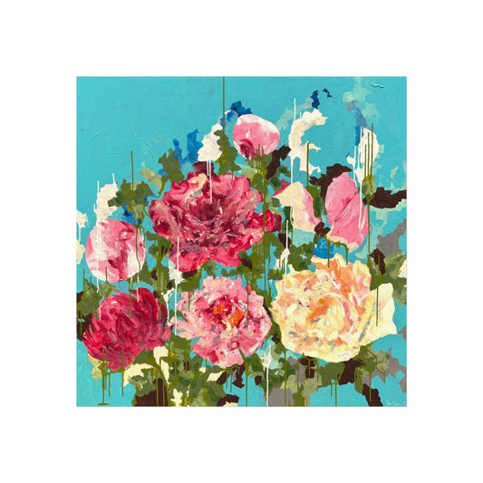 Vibrant Peony Bloom Fine Art Poster — Floral Wall Art Print