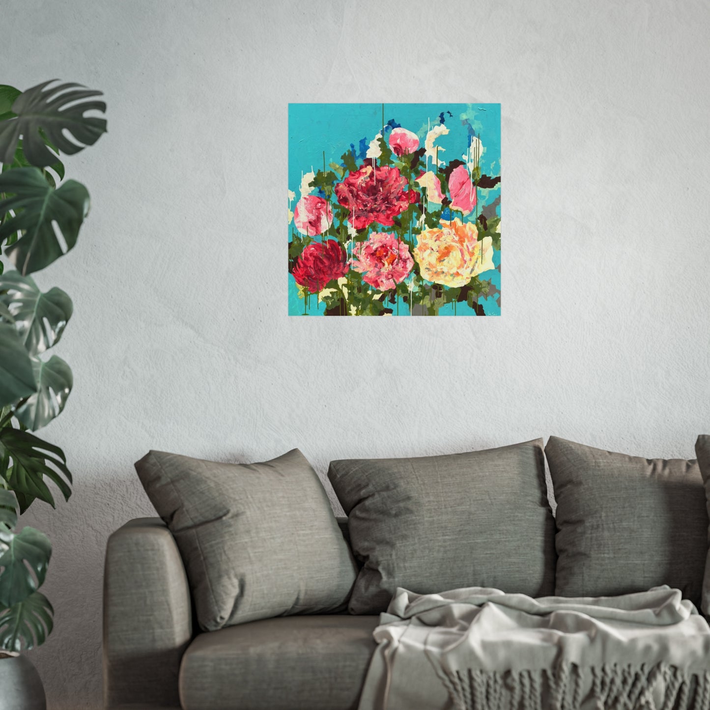 Vibrant Peony Bloom Fine Art Poster — Floral Wall Art Print