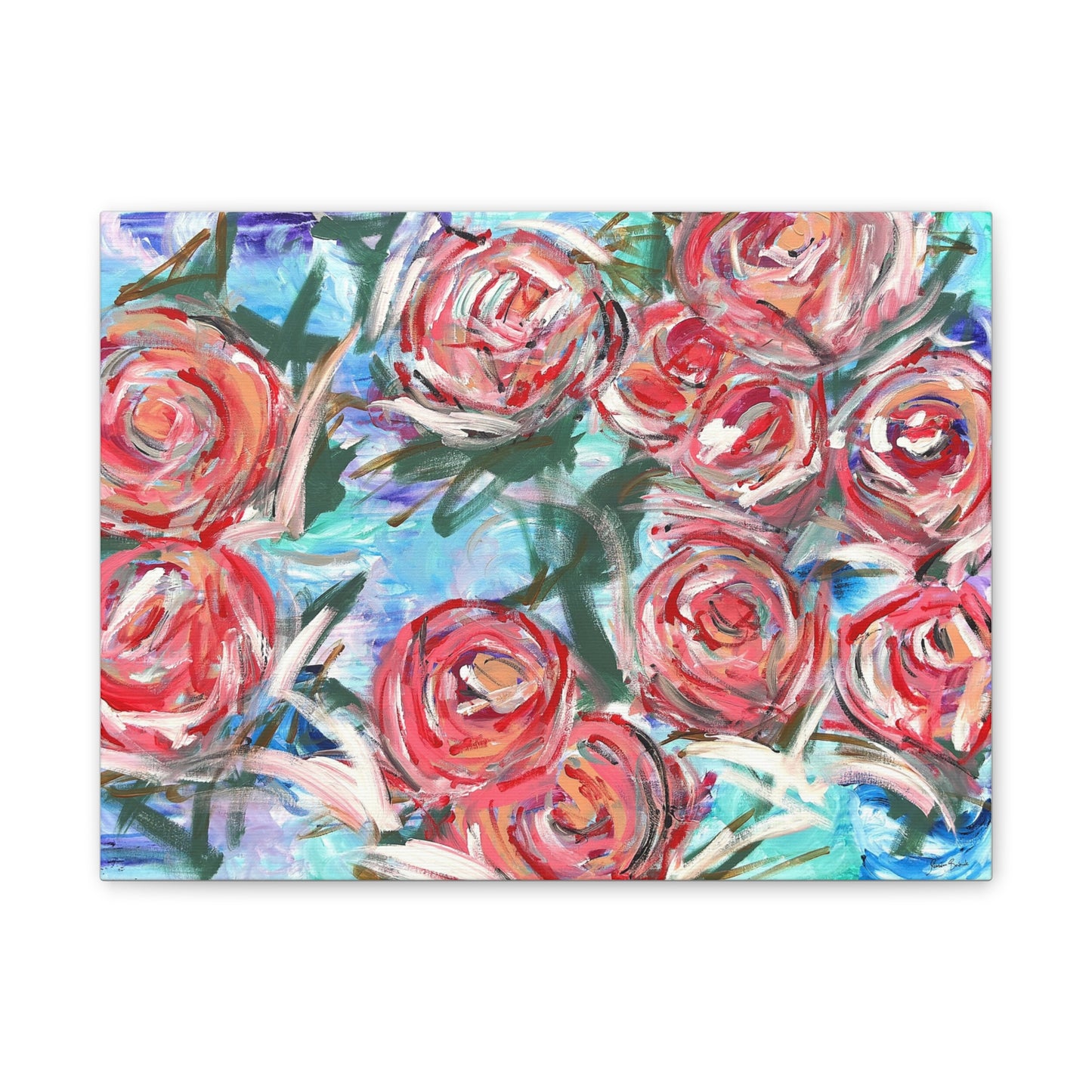 Floral Rose Garden Canvas