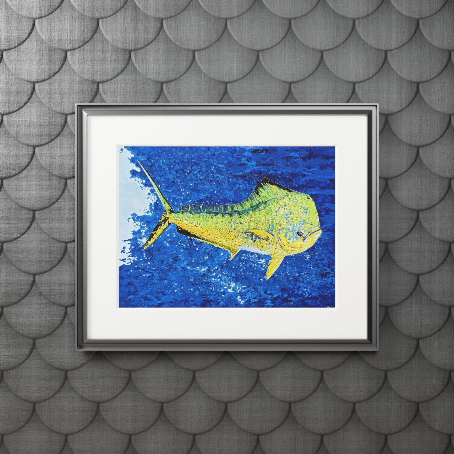Mahi Mahi Coastal Fine Art Print with Passepartout Mat