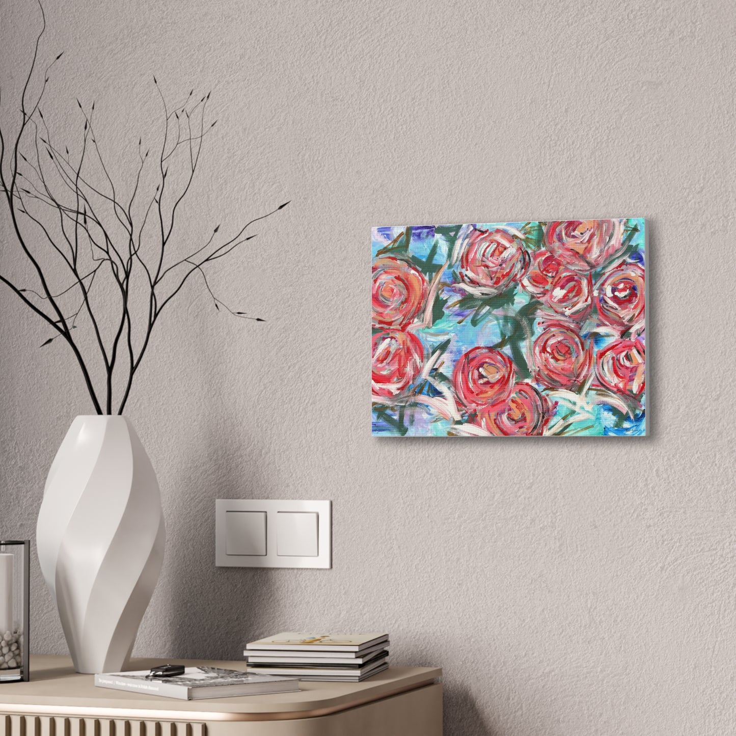 Floral Rose Garden Canvas