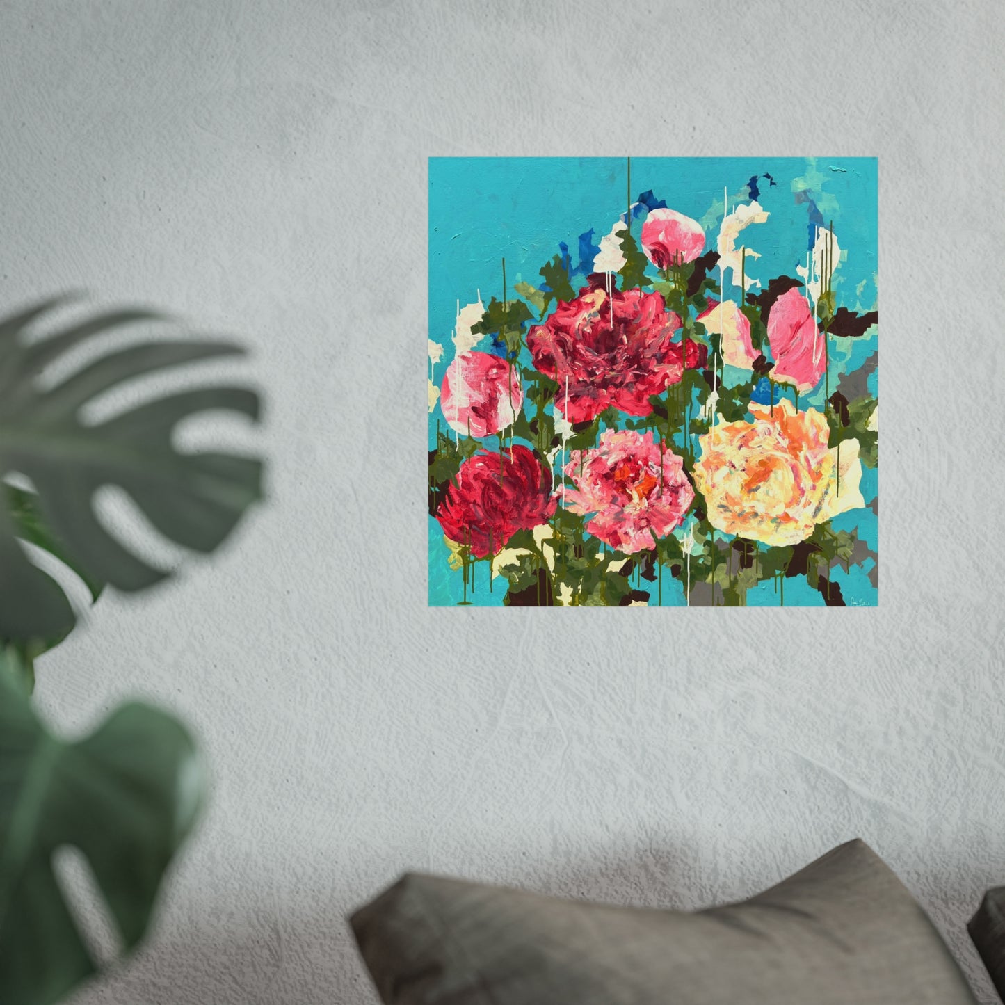 Vibrant Peony Bloom Fine Art Poster — Floral Wall Art Print